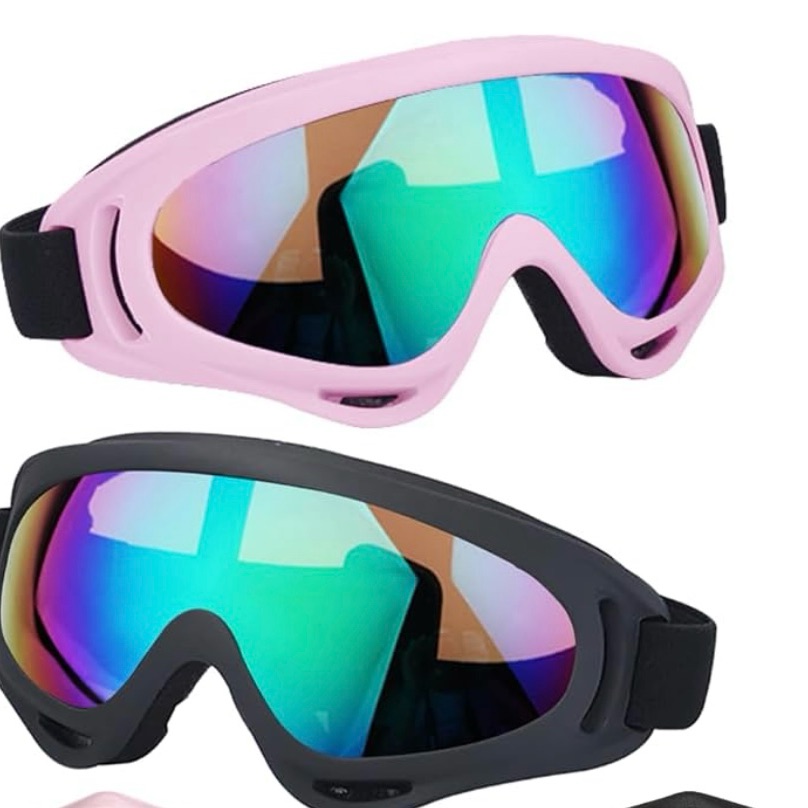 Motorcycle Goggles,2 Pack Dirt Bike Atv Motocross Riding Hiking Protective